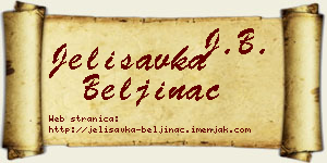 Jelisavka Beljinac vizit kartica